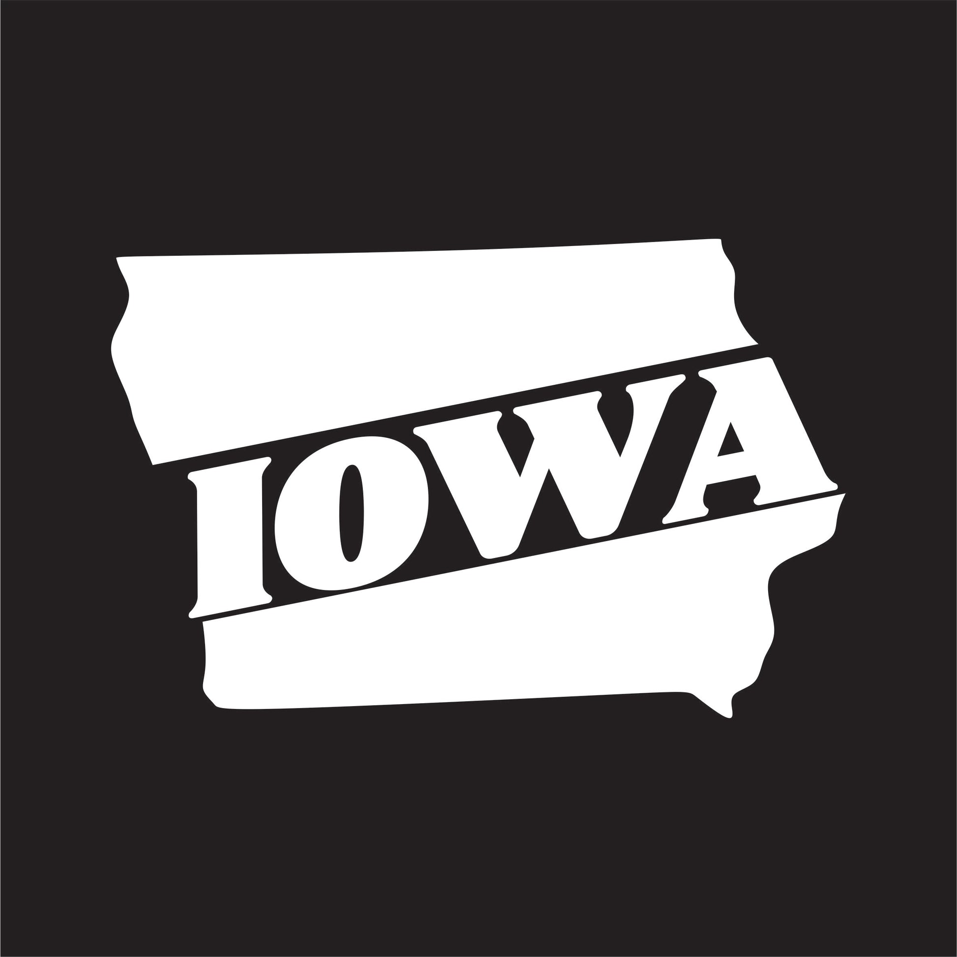 Iowa State White Vinyl Decal Sticker