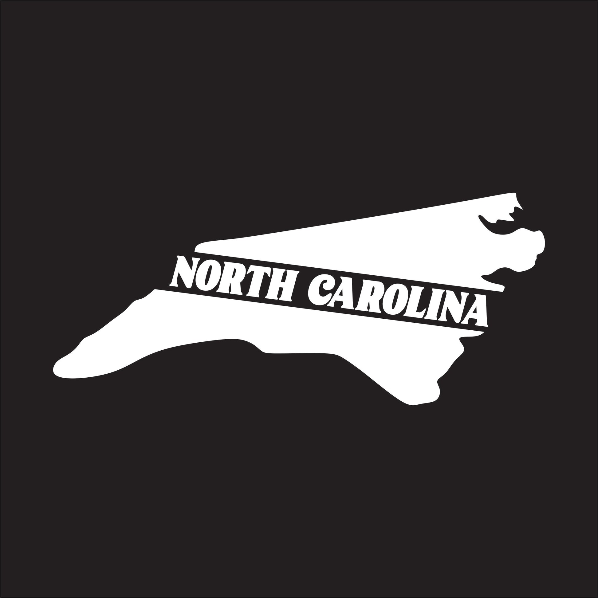 North Carolina White Vinyl Decal Sticker