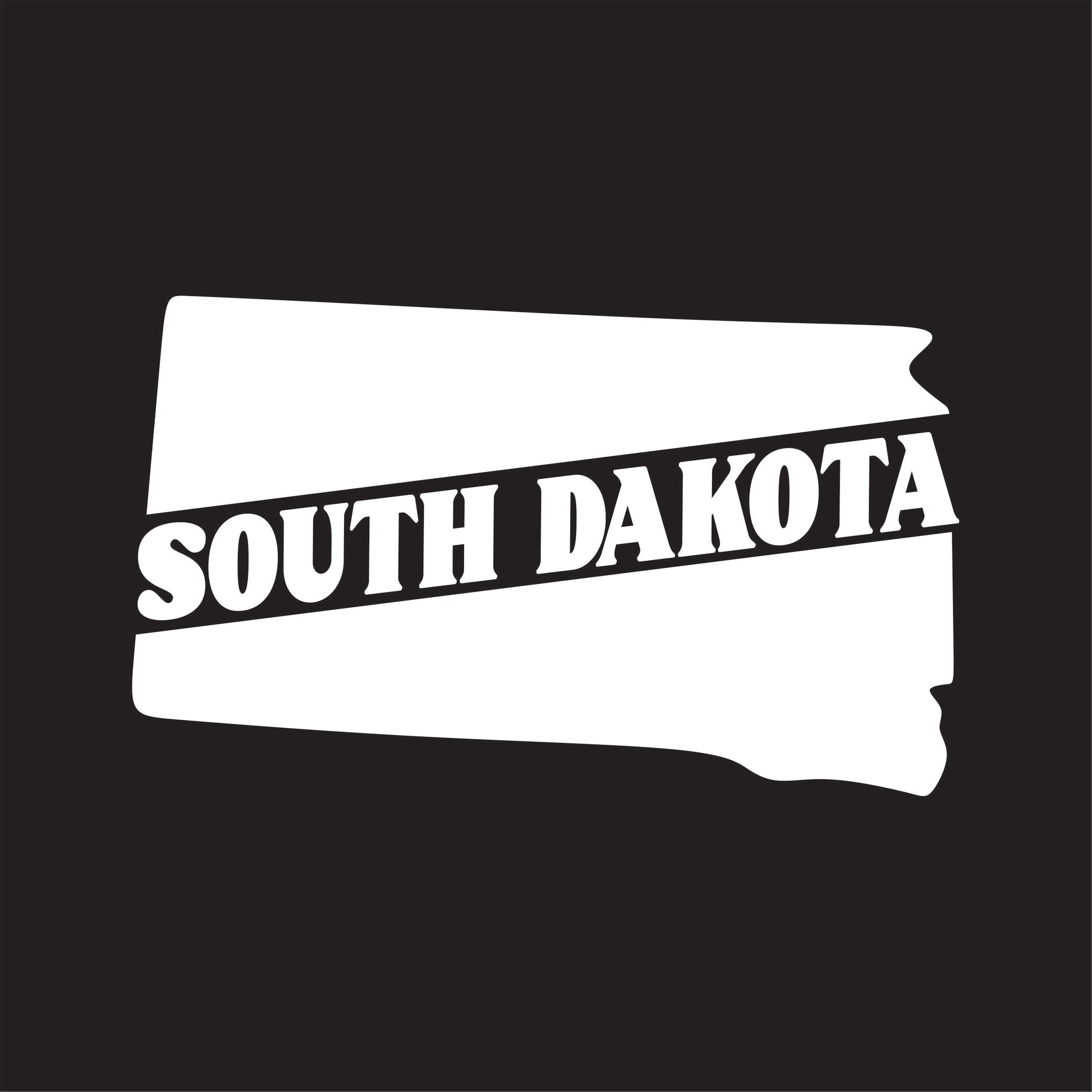 South Dakota State White Vinyl Decal Sticker