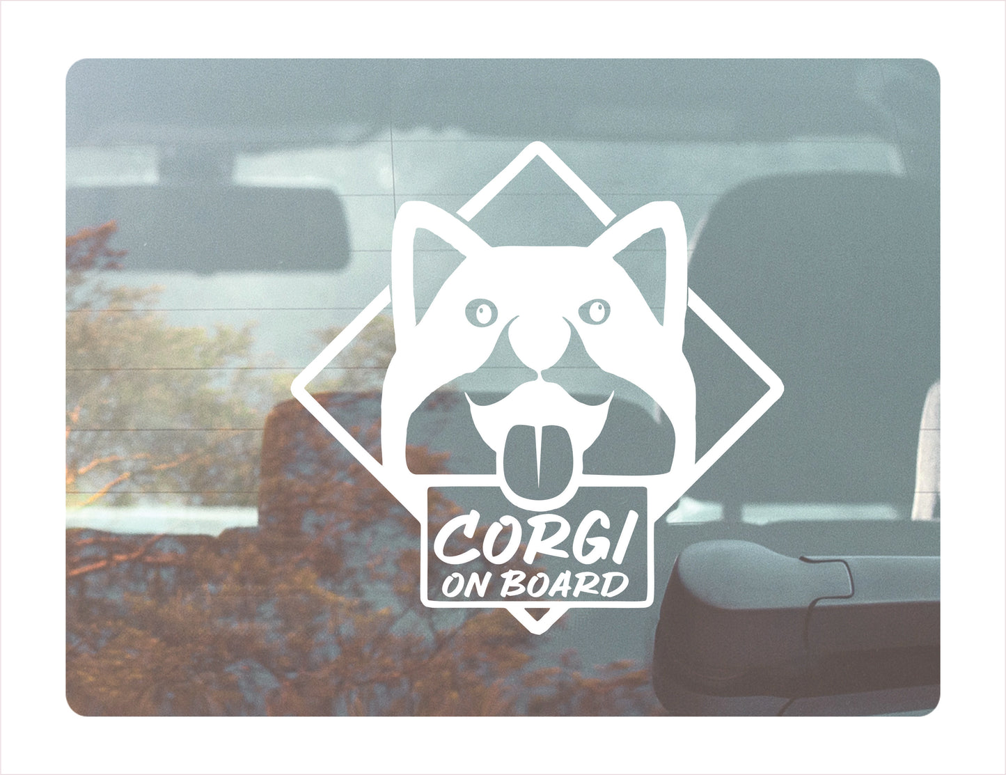 Corgi on board Decal Sticker FREE shipping
