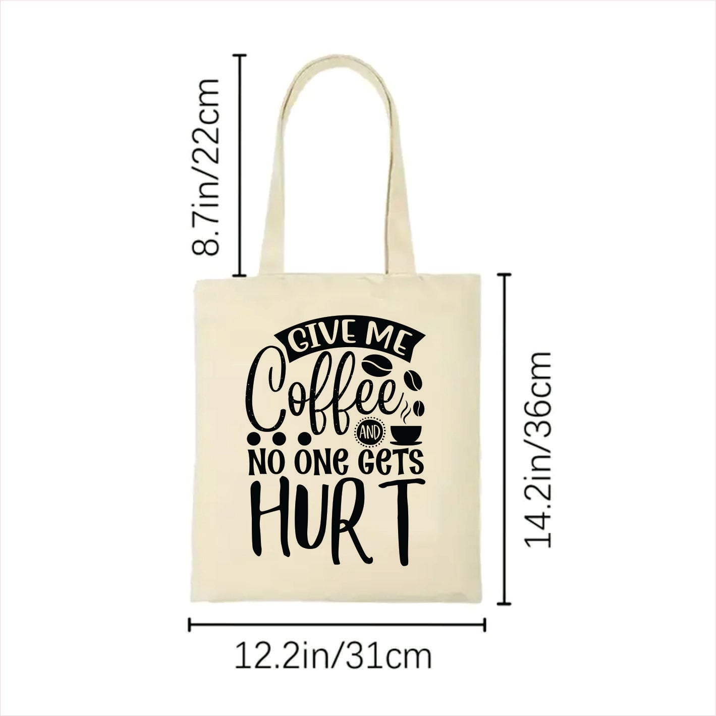 Give me coffee no one gets hurt tote bag