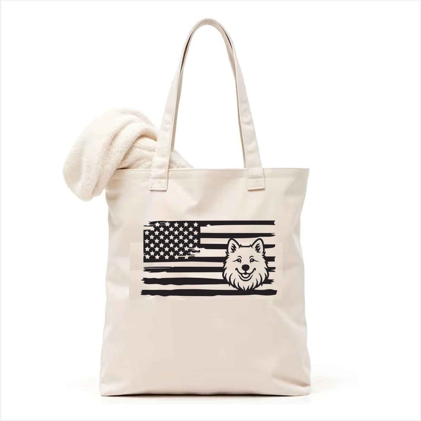 Samoyed dog tote bag usa 3
