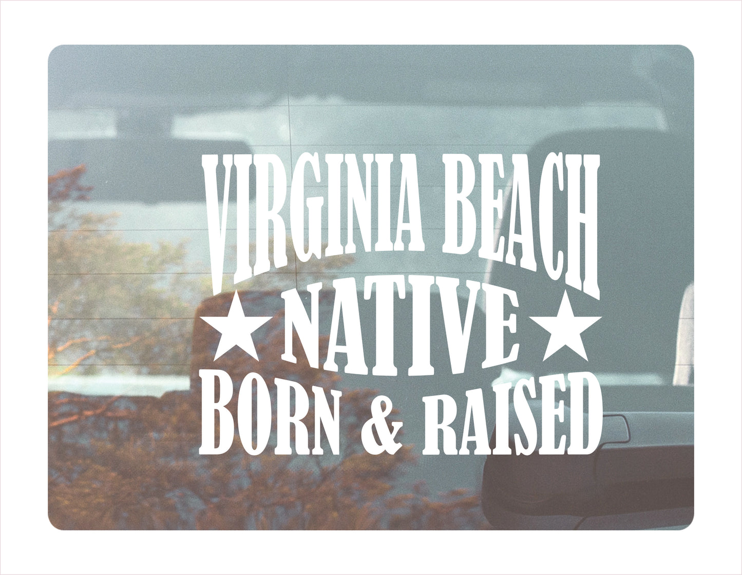 Virginia beach native born raised Virginia city usa decal