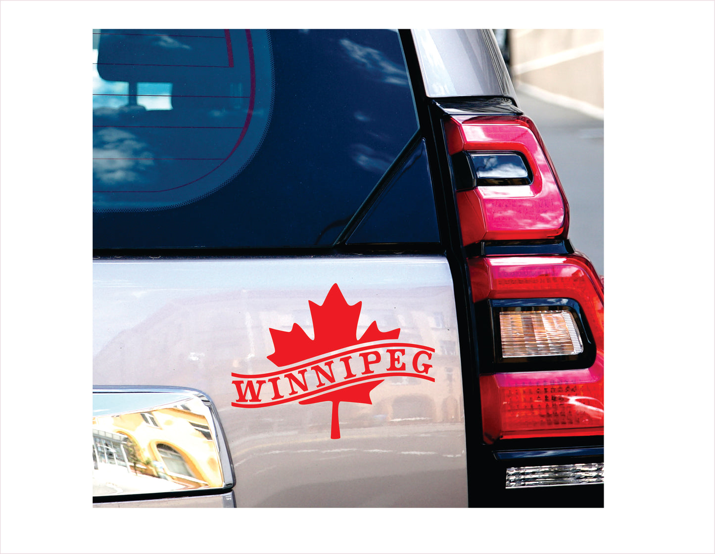 Winnipeg City Canada Red Decal Sticker