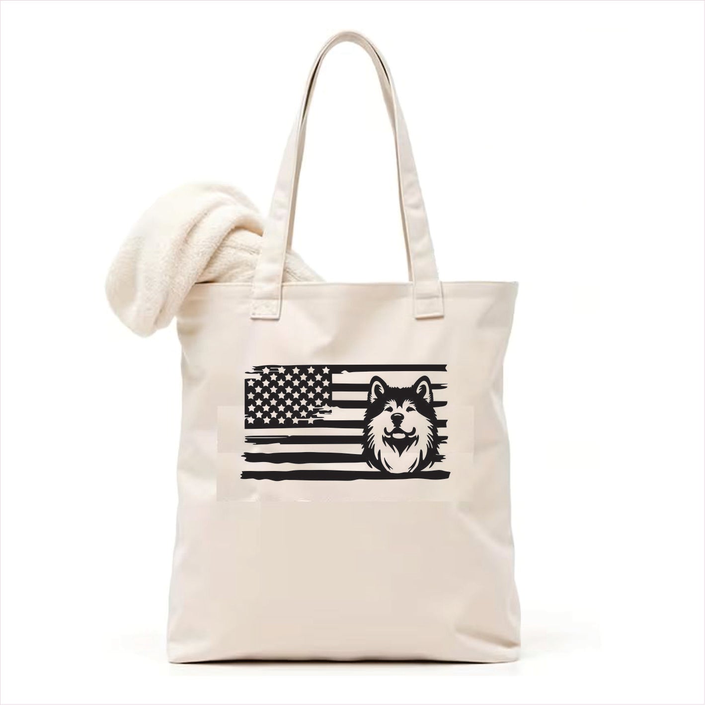 Akita dog tote bag usa 3