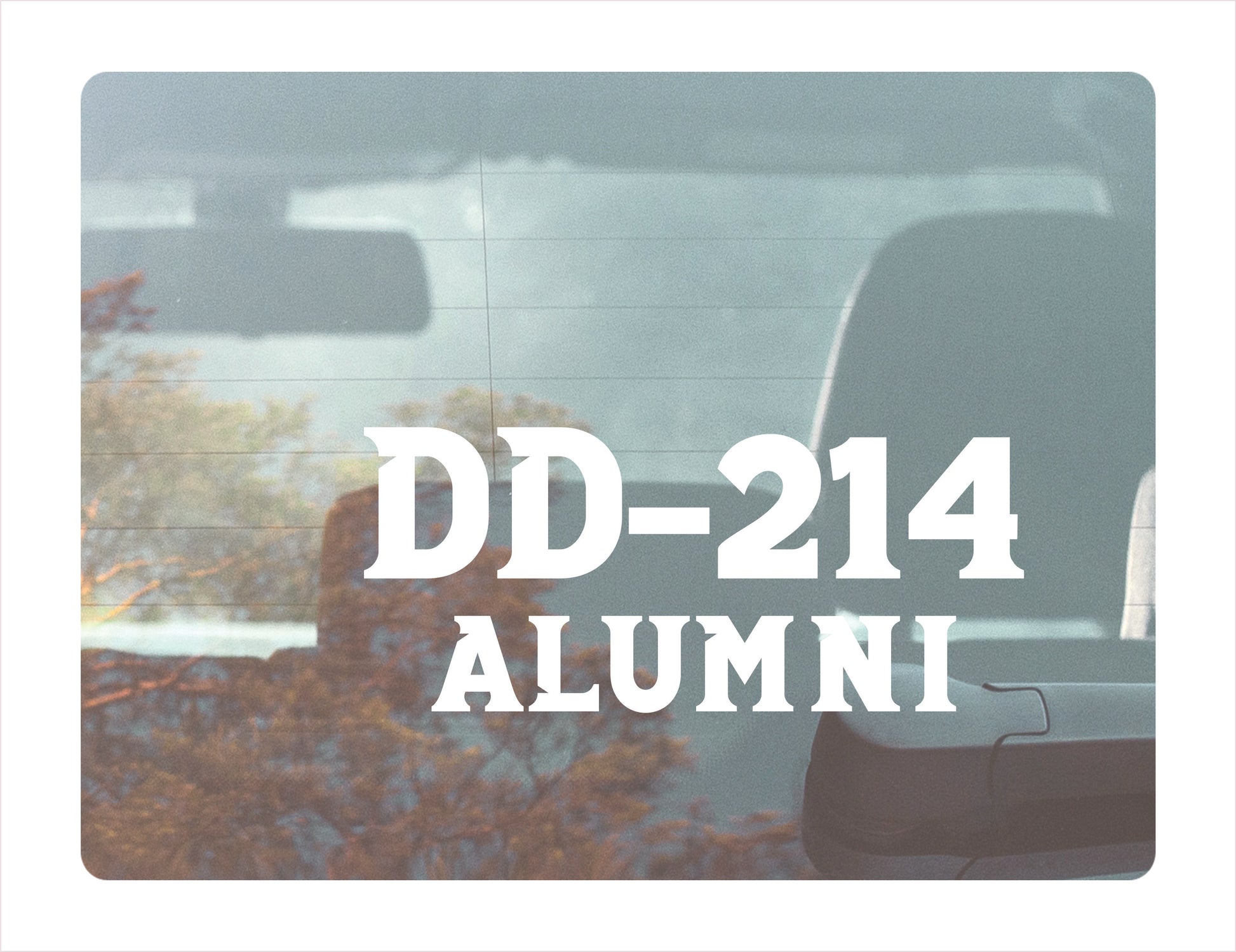 DD-214 ALUMNI White Vinyl Decal Sticker
