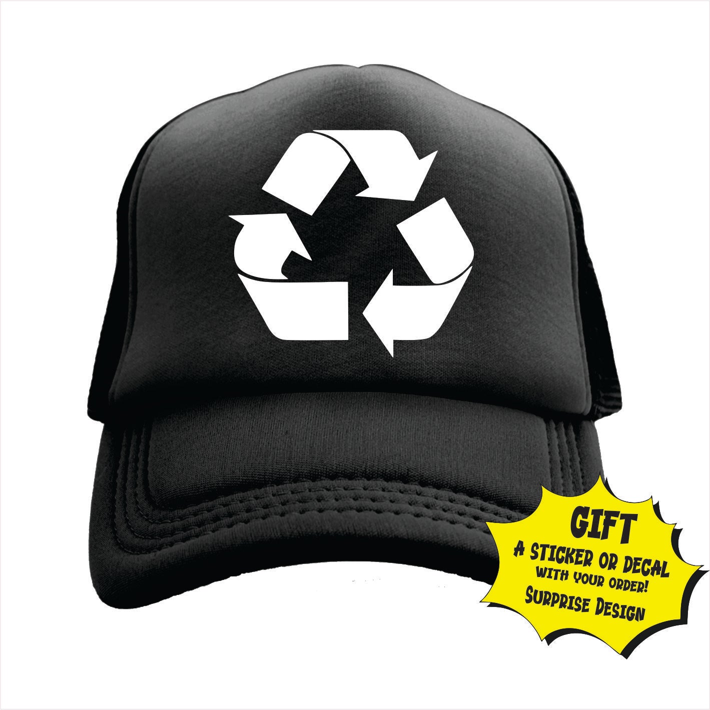 Recycle Symbol Trucker Hat Cap