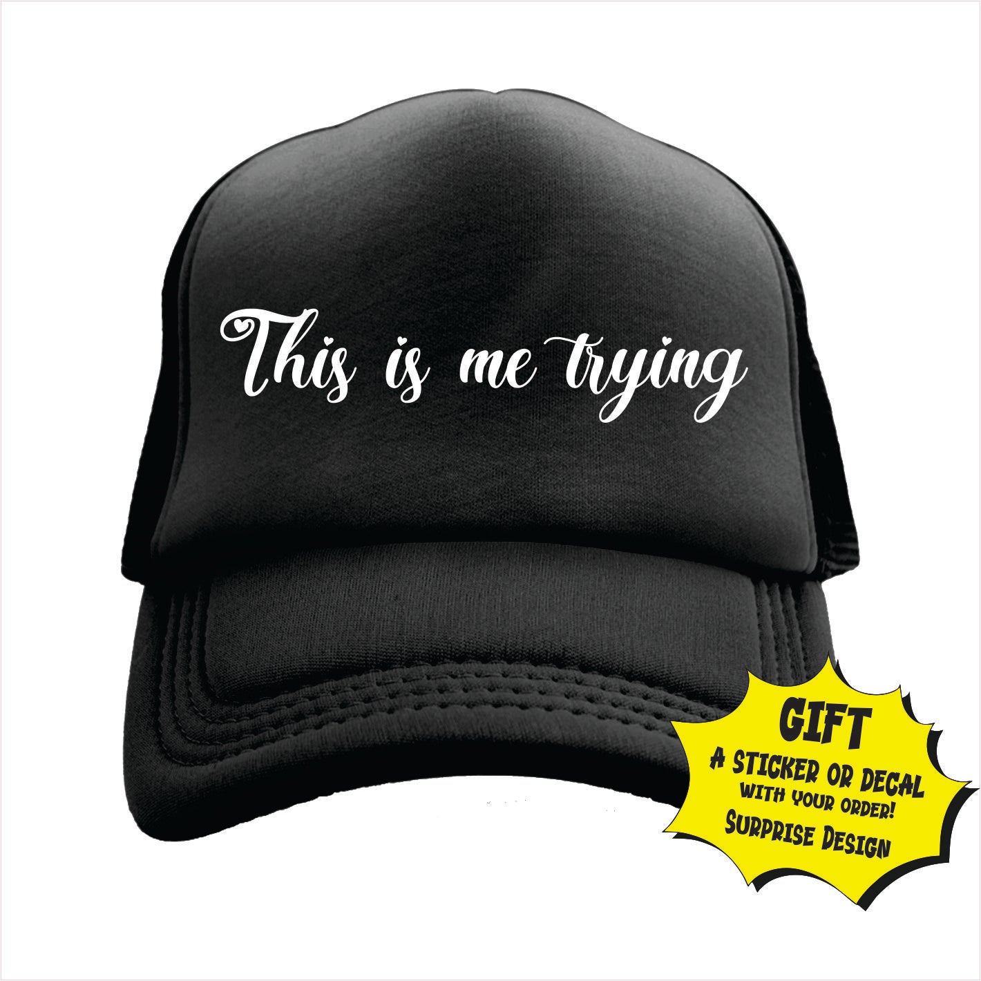 This is me trying Trucker Hat Cap