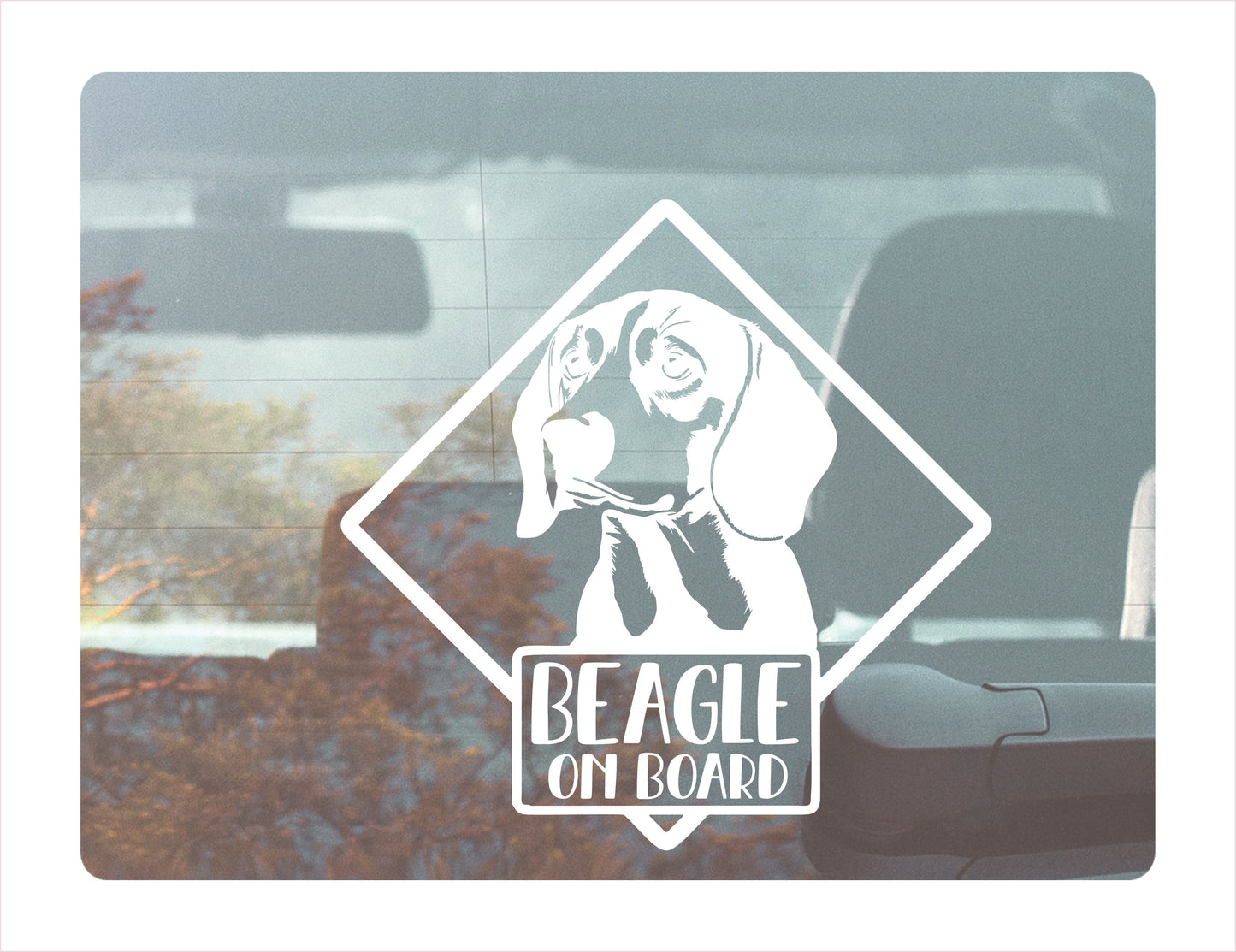 Beagle on board Decal Sticker FREE shipping