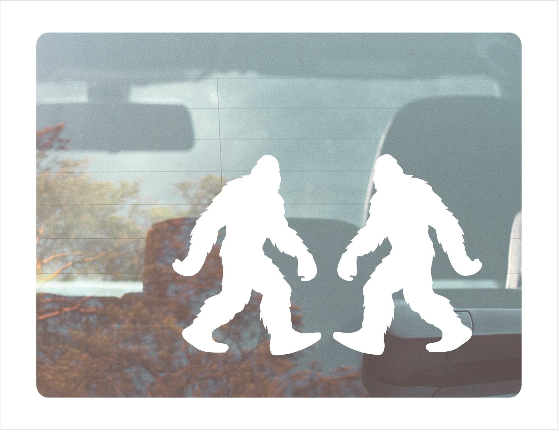 Bigfoot White Vinyl Decal Sticker