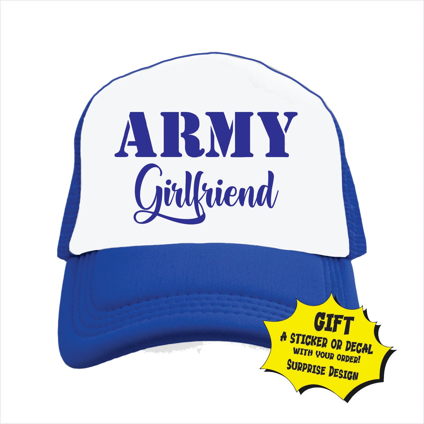 Army Girlfriend Trucker Hat Cap