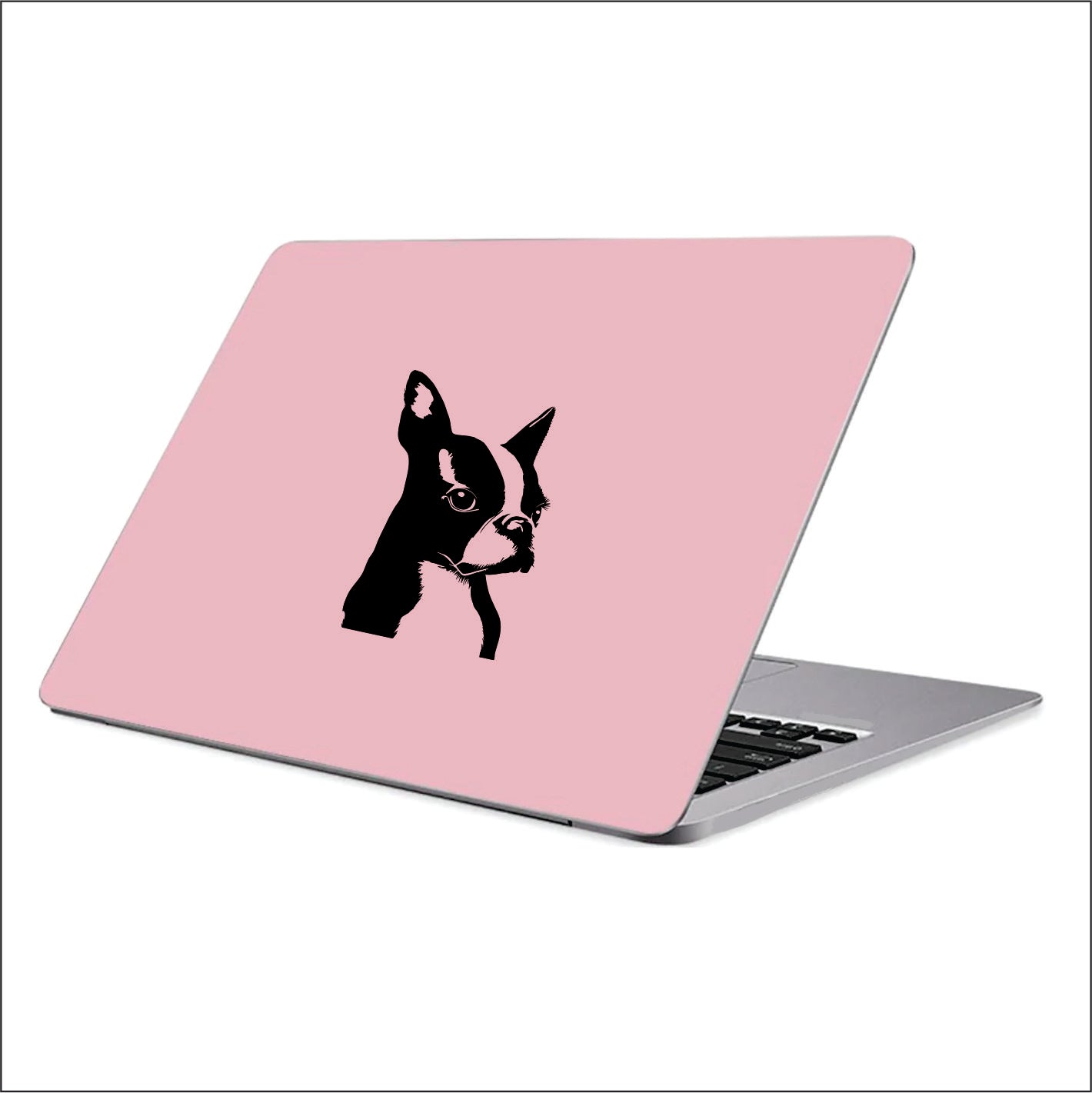 BOSTON TERRIER DOG Black Vinyl Decal Sticker