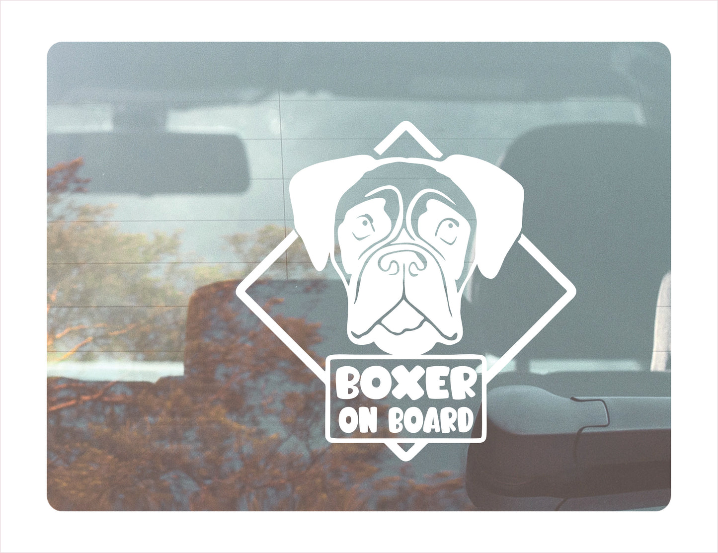 Boxer on board Decal Sticker FREE shipping