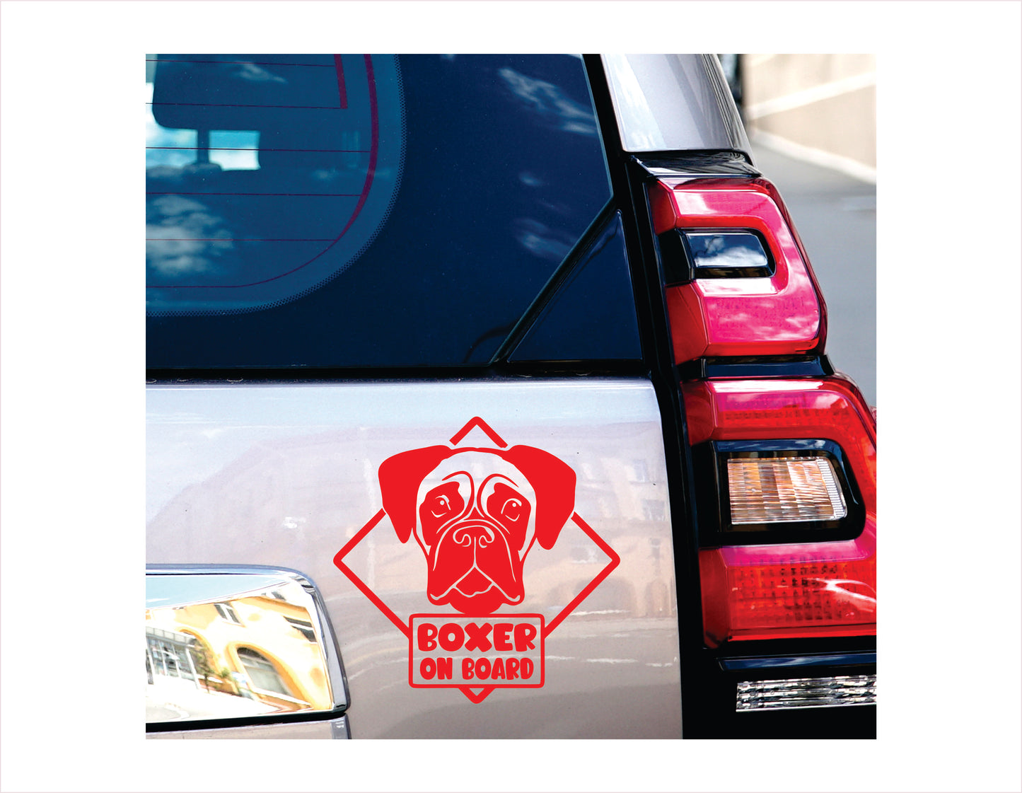 Boxer on board Decal Sticker FREE shipping