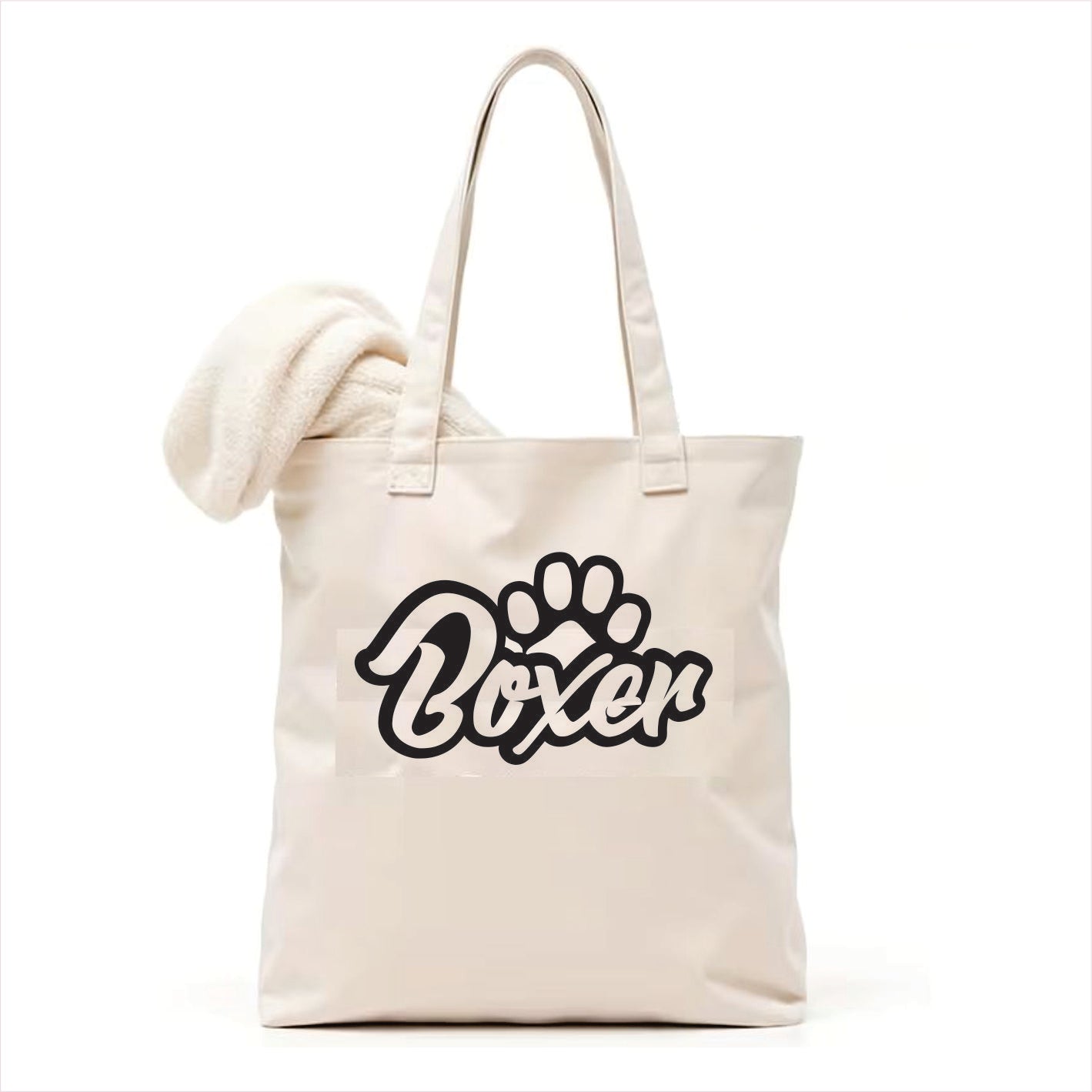 Boxer dog paw tote bag 3
