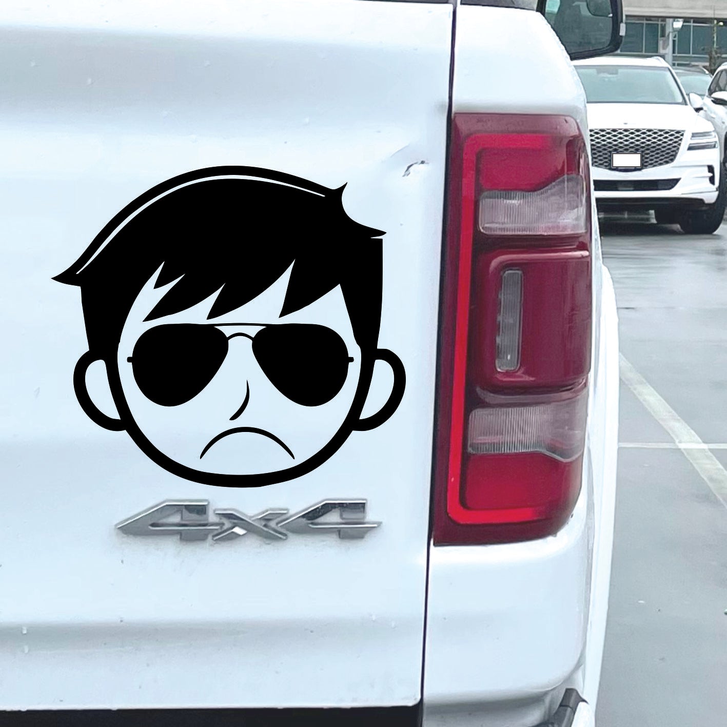 Cool guy with glasses, dude with glasses vinyl decal FREE shipping