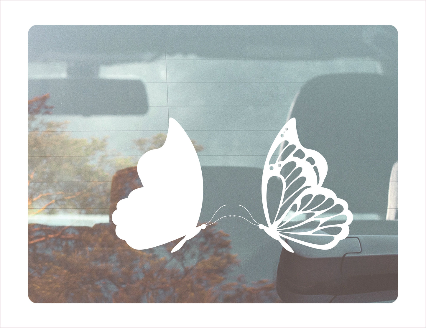 Minimalist Butterflies silhouette and hollow butterfly Vinyl Decal Sticker FREE shipping