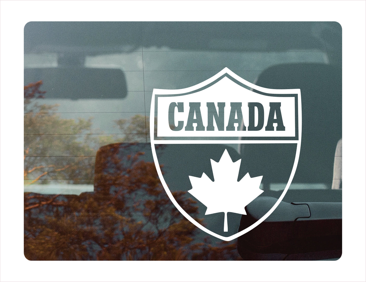 I love Canada White Vinyl Decal Sticker