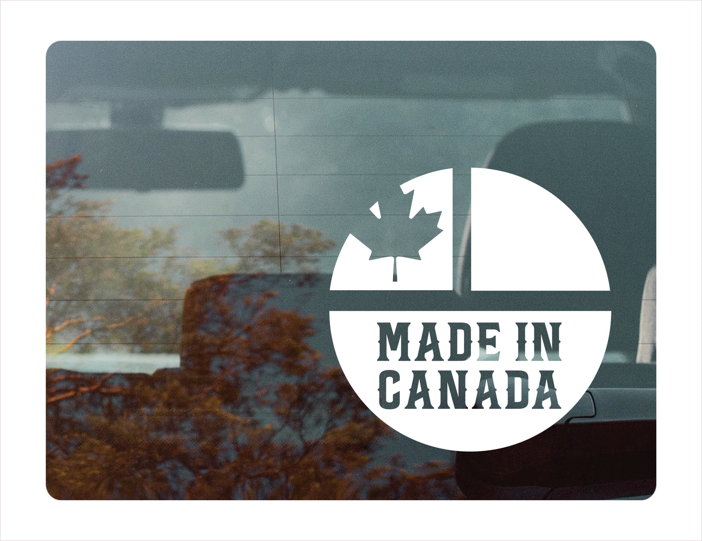 Made in Canada White Vinyl Decal Sticker