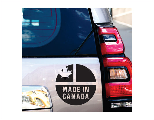 Made in Canada Black Vinyl Decal Sticker