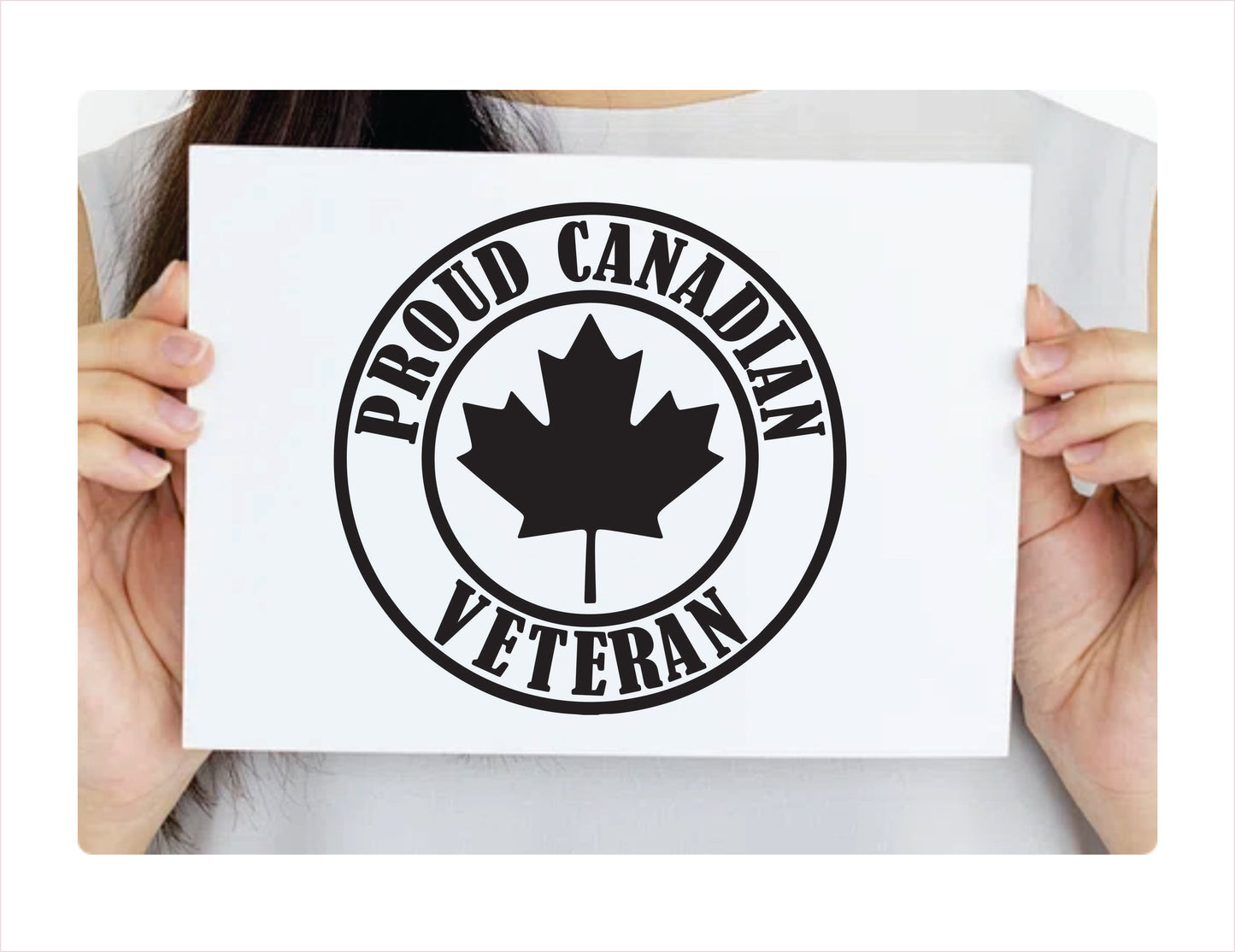 Proud Canadian Veteran Decal Sticker - FREE shipping
