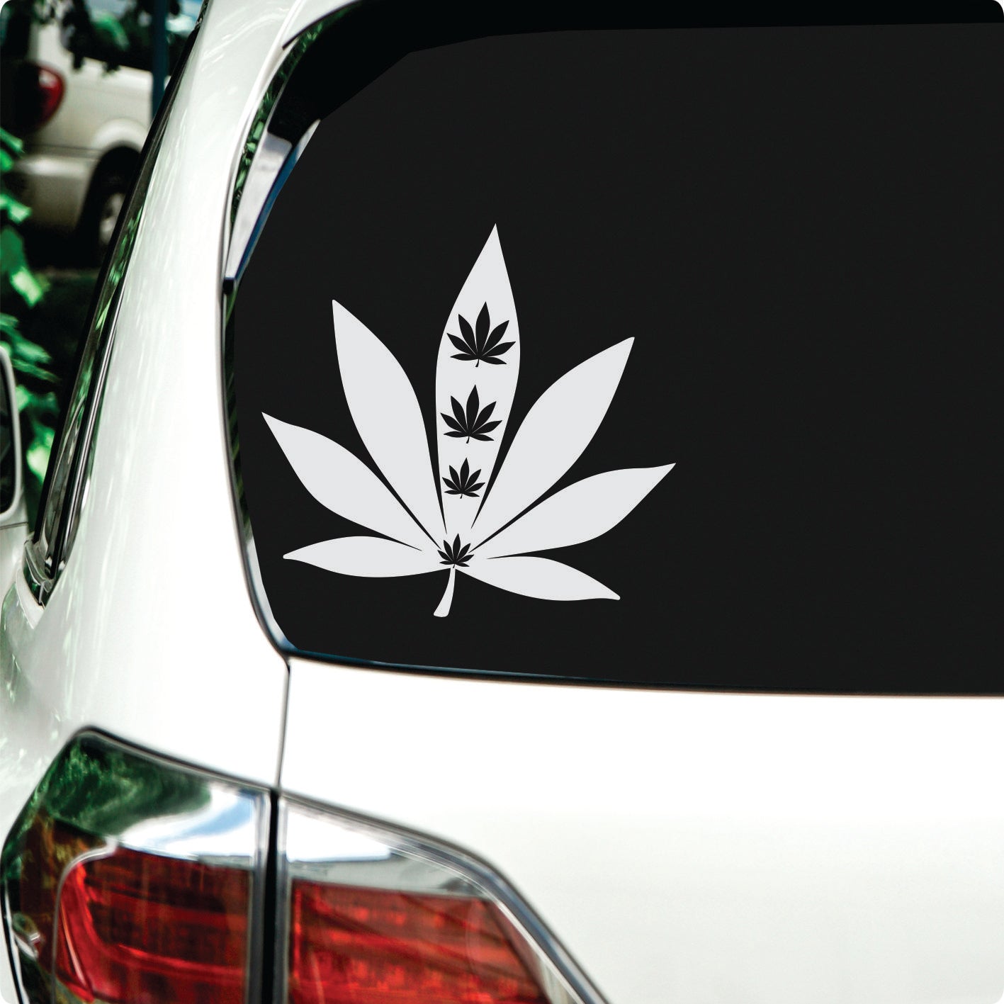 MARIJUANA WEED Cannabis leaf Vinyl Decal Sticker FREE shipping