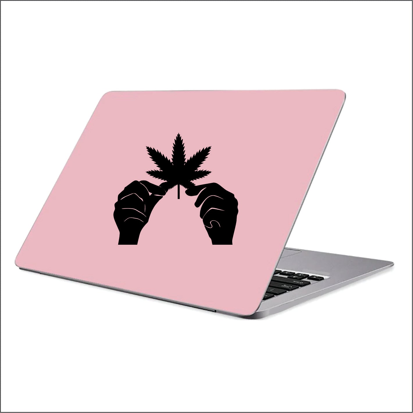 MARIJUANA LEAF hands Black Vinyl Decal Sticker