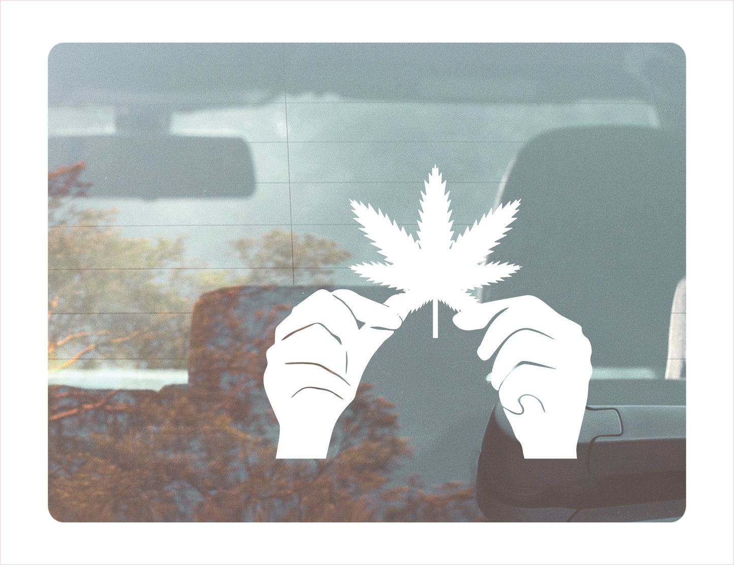 MARIJUANA LEAF hands Vinyl Decal Sticker FREE shipping