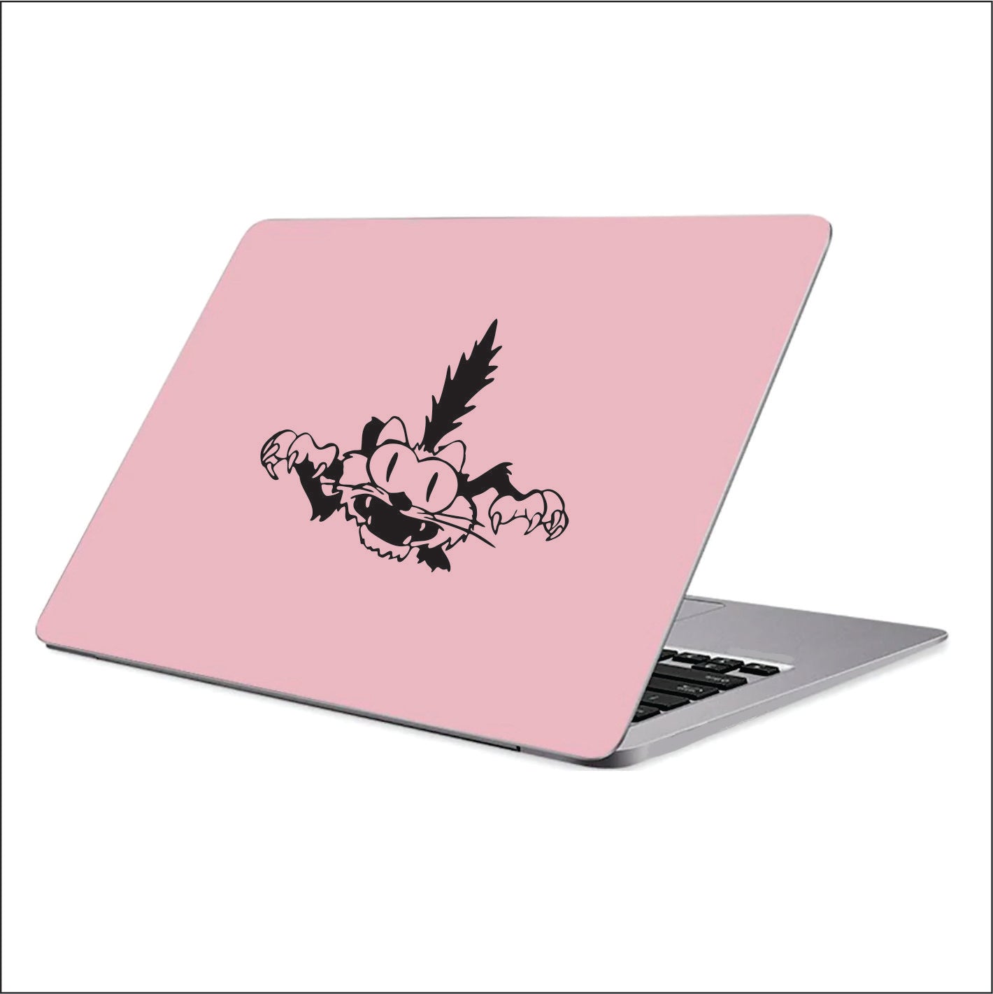 Cat jumping Black Vinyl Decal Sticker