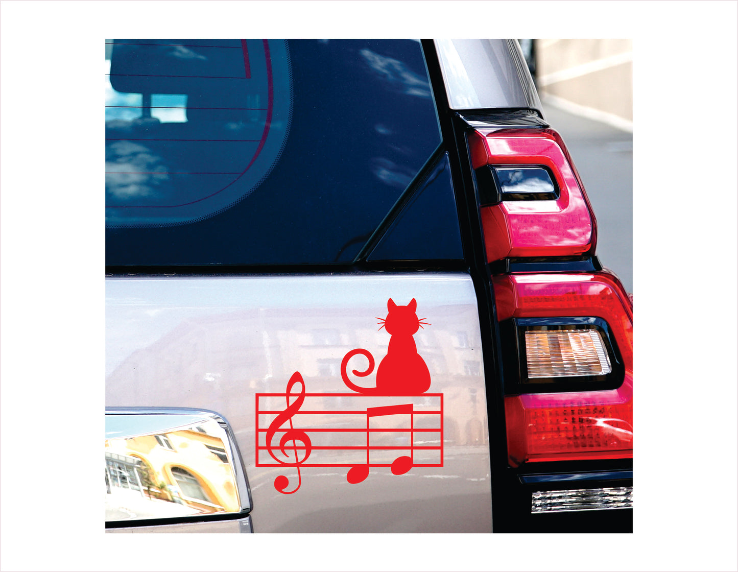 CAT Music lines symbols Treble Clef Key Vinyl Decal Sticker FREE shipping