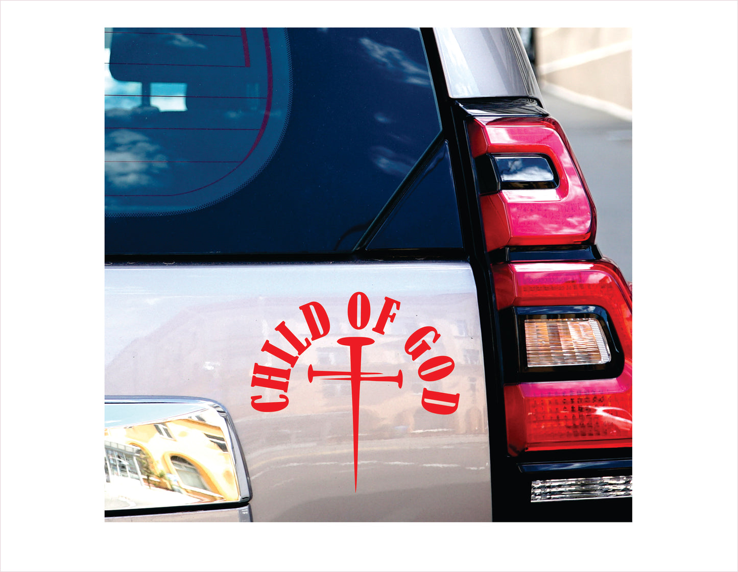 Child of god red decal sticker