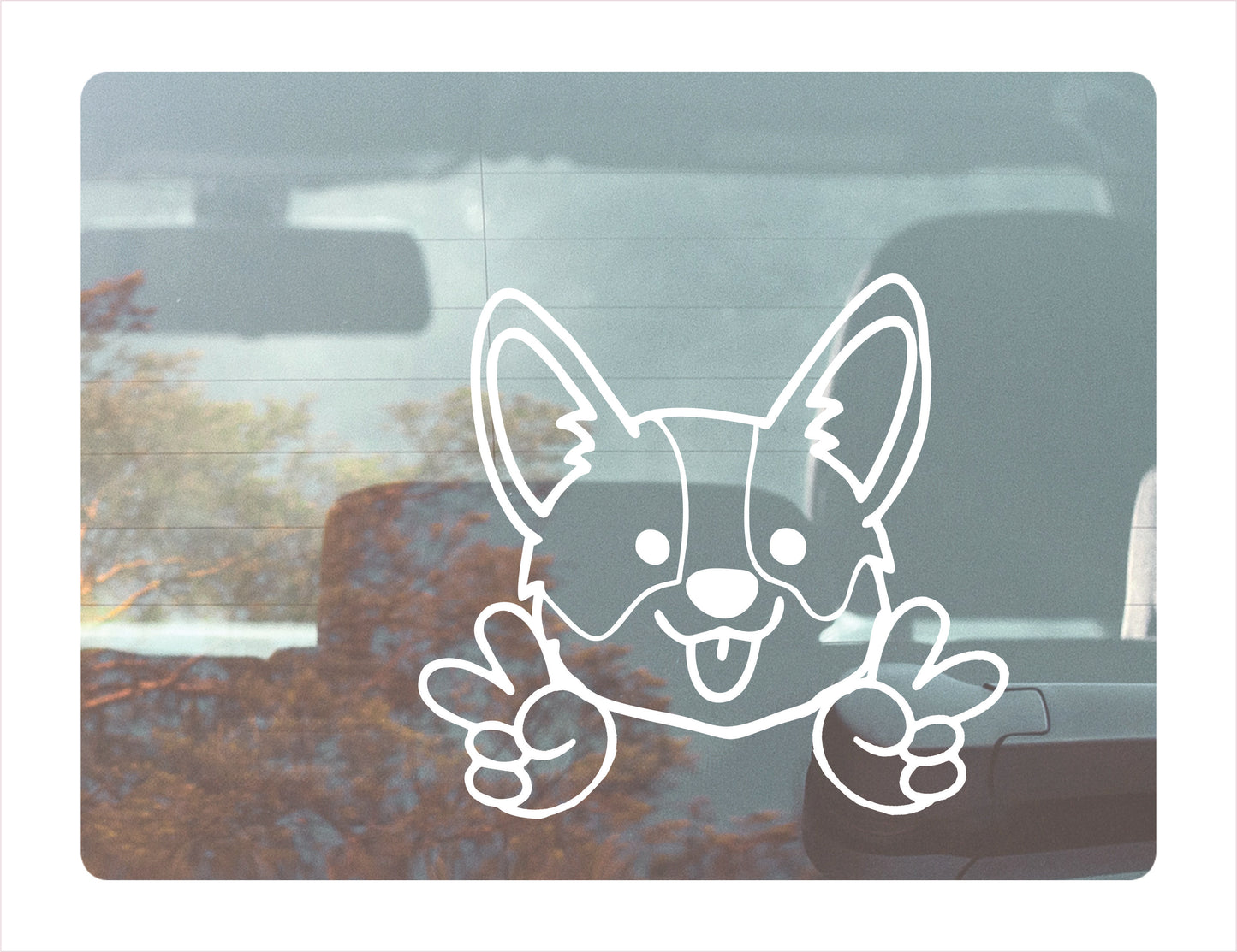 Corgi Peace Vinyl Decal FREE shipping