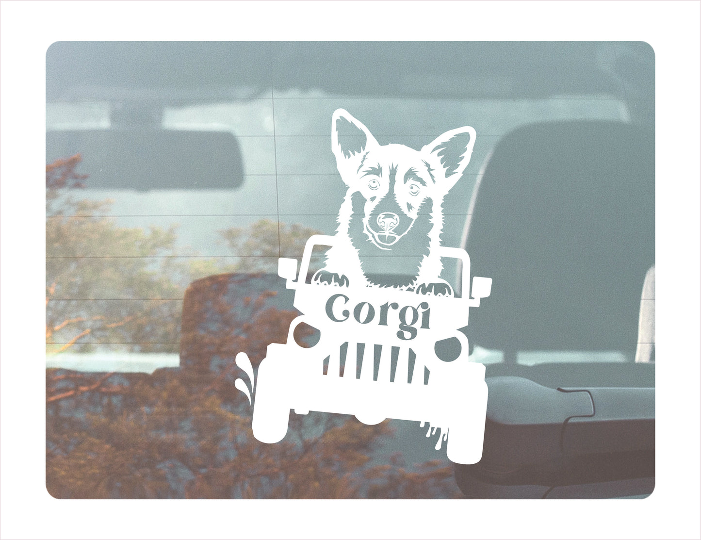CORGI DOG Off road Vinyl Decal Sticker FREE shipping