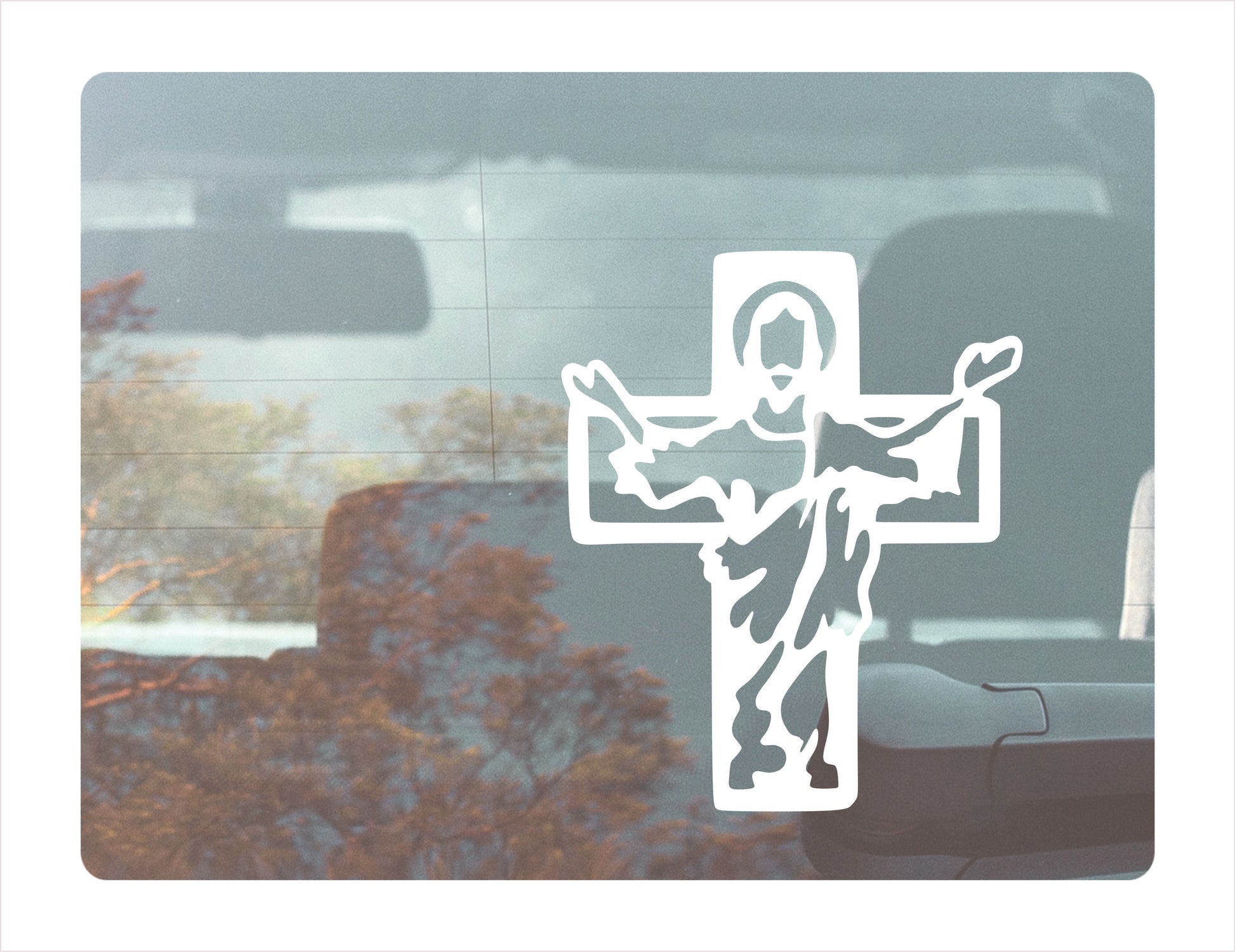 Jesus White Vinyl Decal Sticker