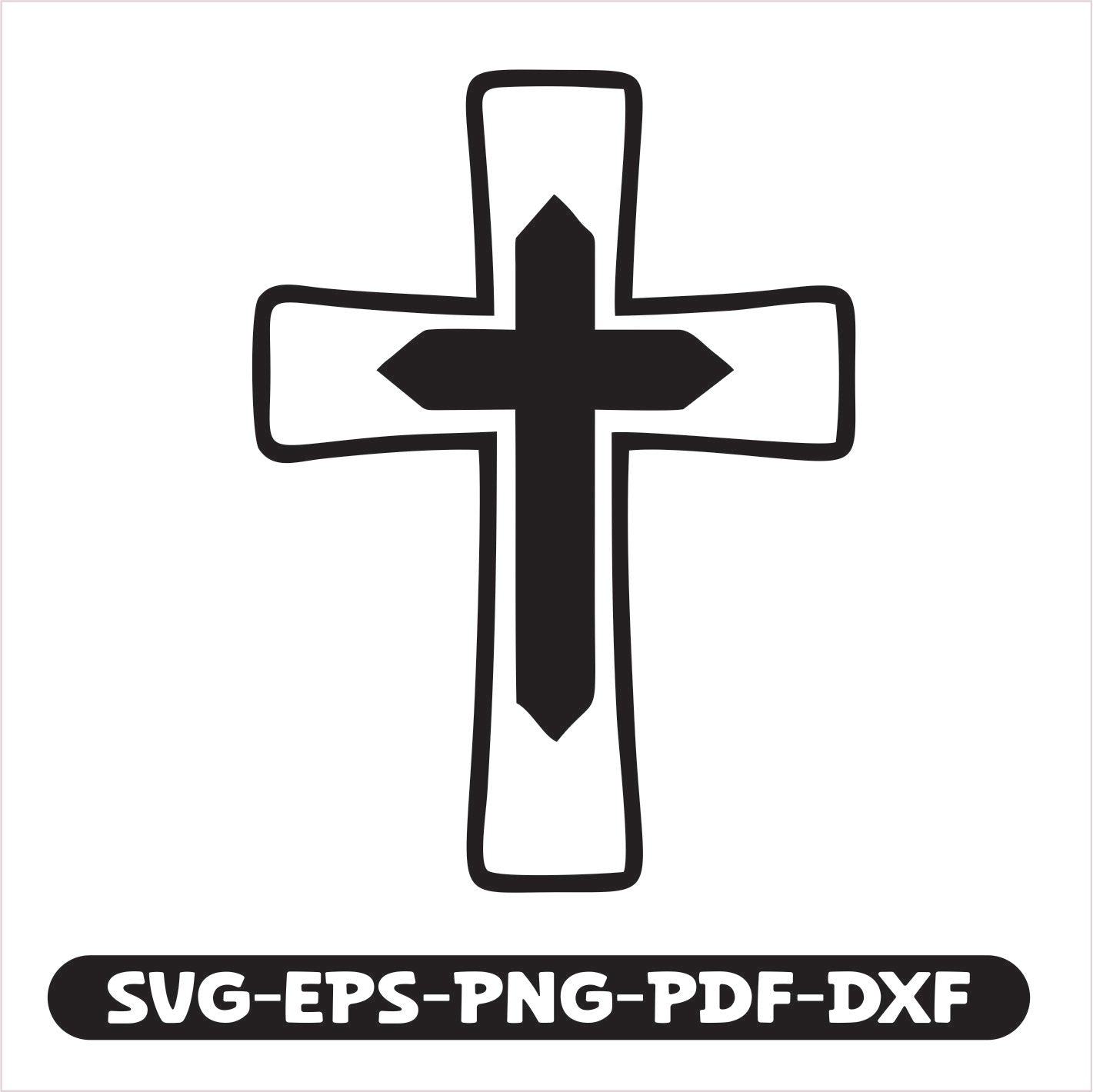 Cross SVG EPS PNG PDF DXF Cutting File