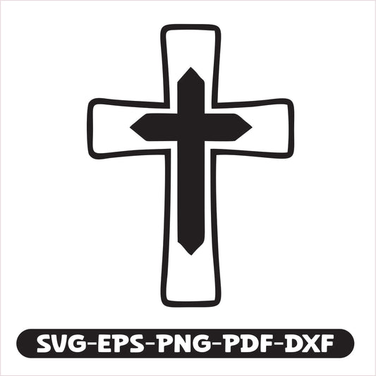 Cross SVG EPS PNG PDF DXF Cutting File