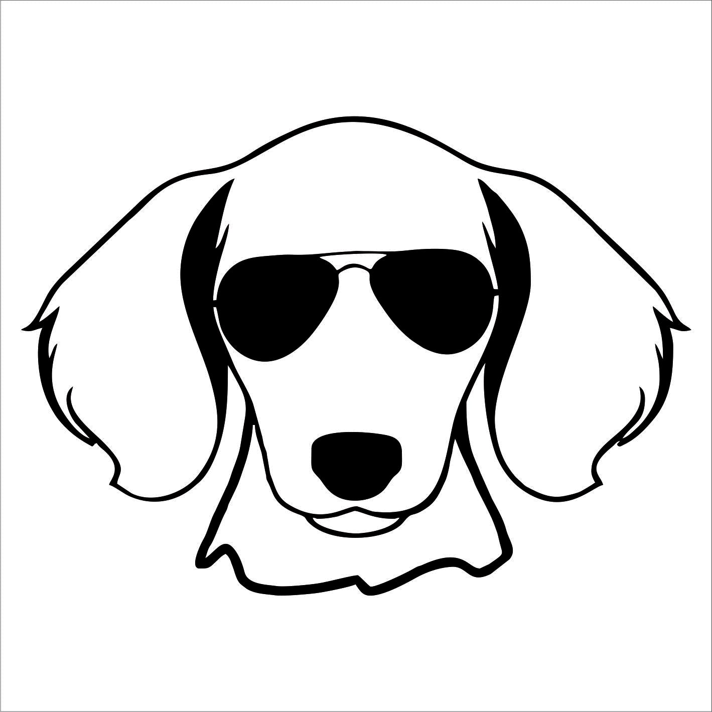 Dachshund Glasses Decal Sticker FREE shipping