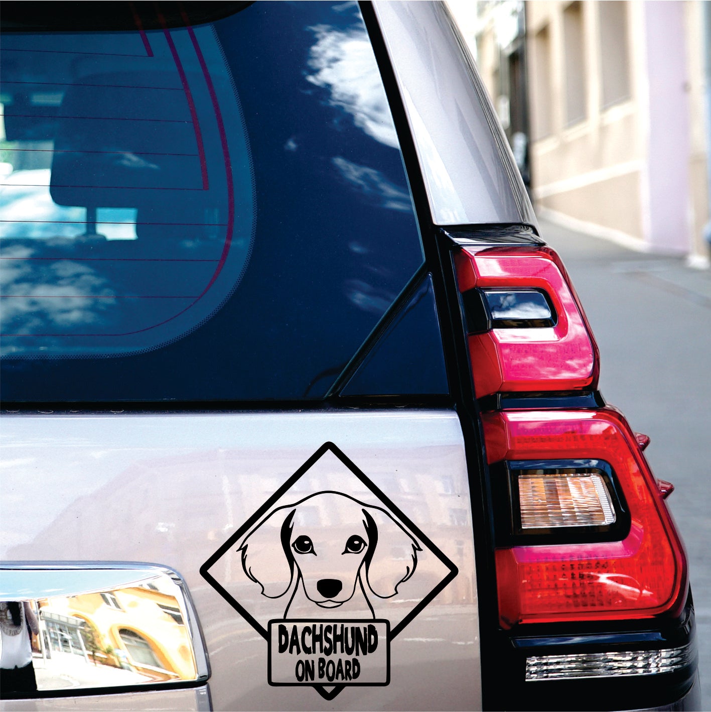 Dachshund on board Decal Sticker FREE shipping