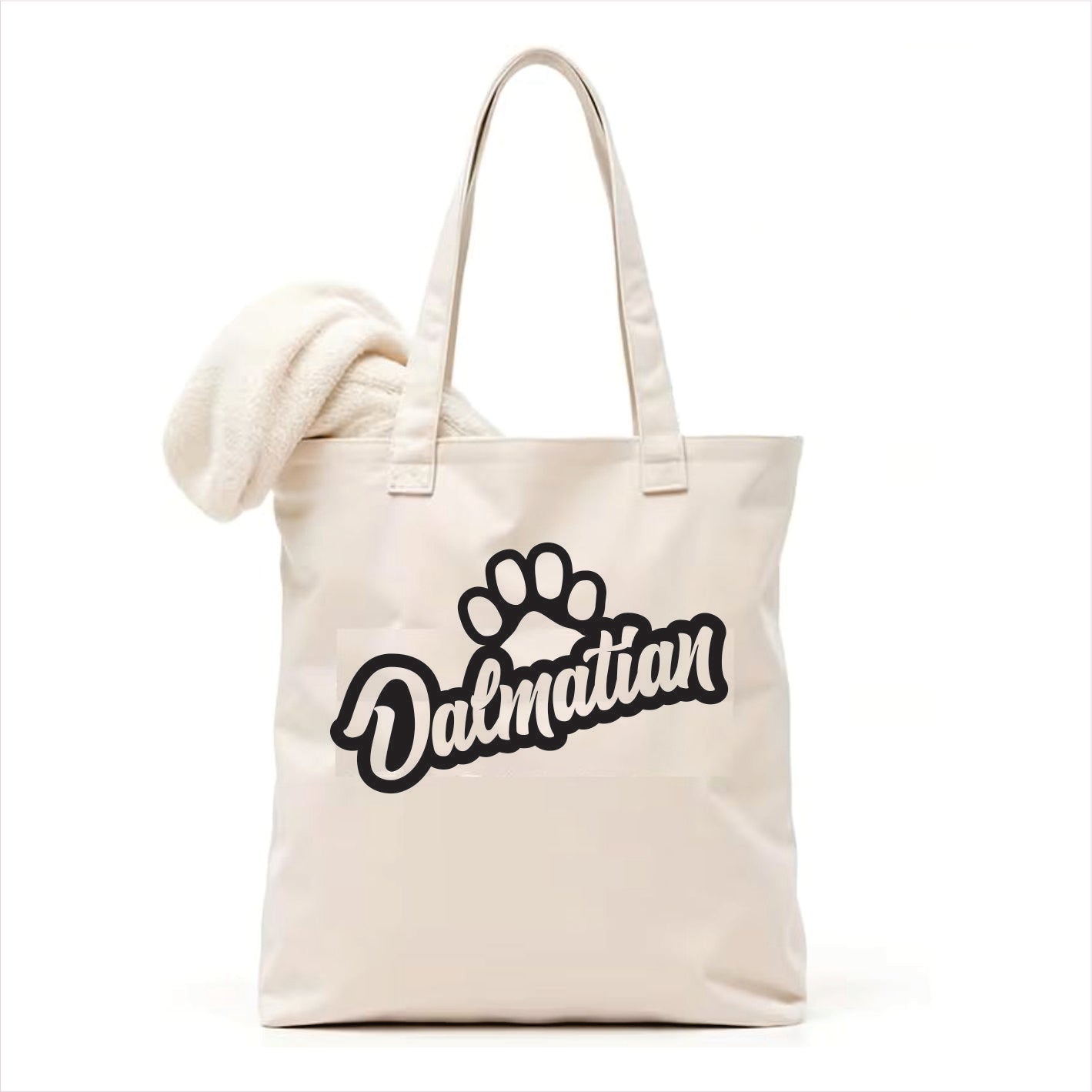dalmatian dog paw tote bag 3