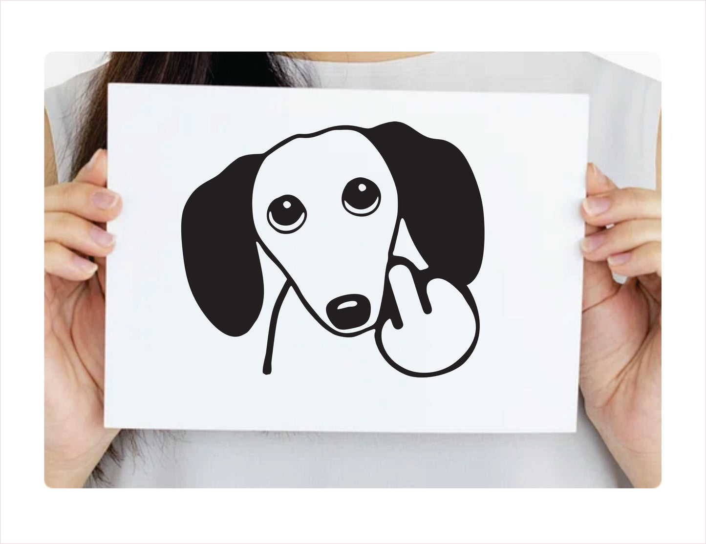 Dachshund Middle Finger Decal Sticker - FREE shipping