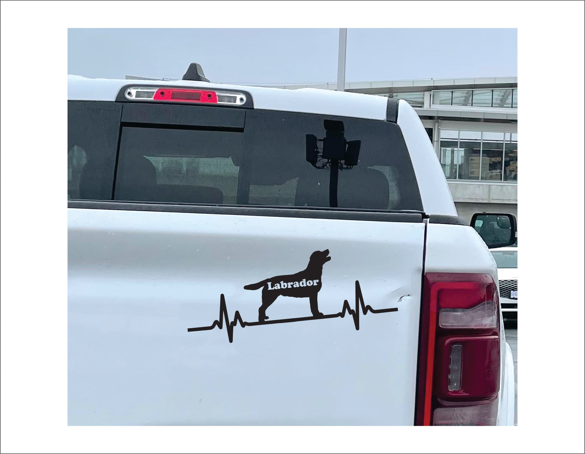 Labrador Dog Black Vinyl Decal Sticker