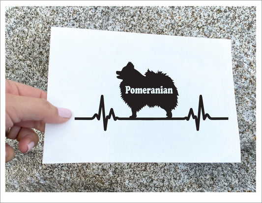 Pomeranian Dog Black Vinyl Decal Sticker
