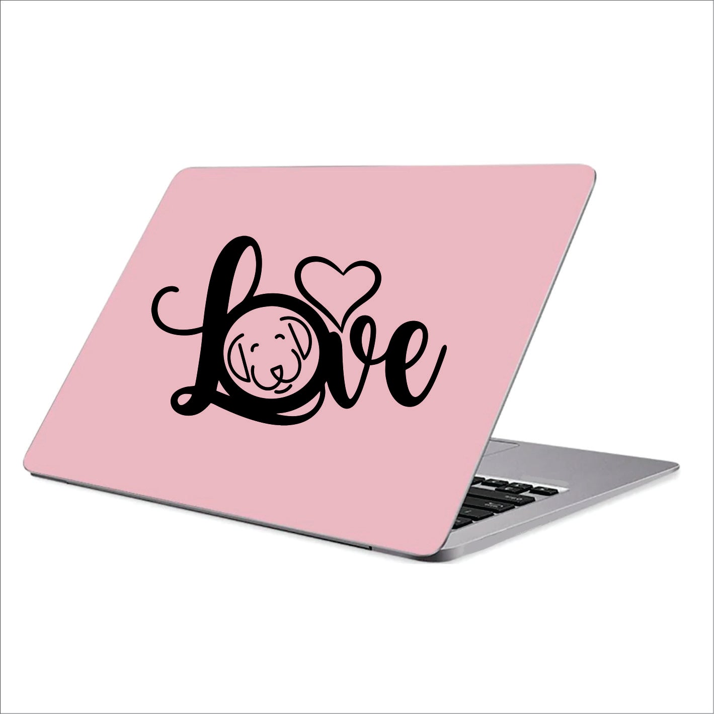 Love Dog Black Vinyl Decal Sticker