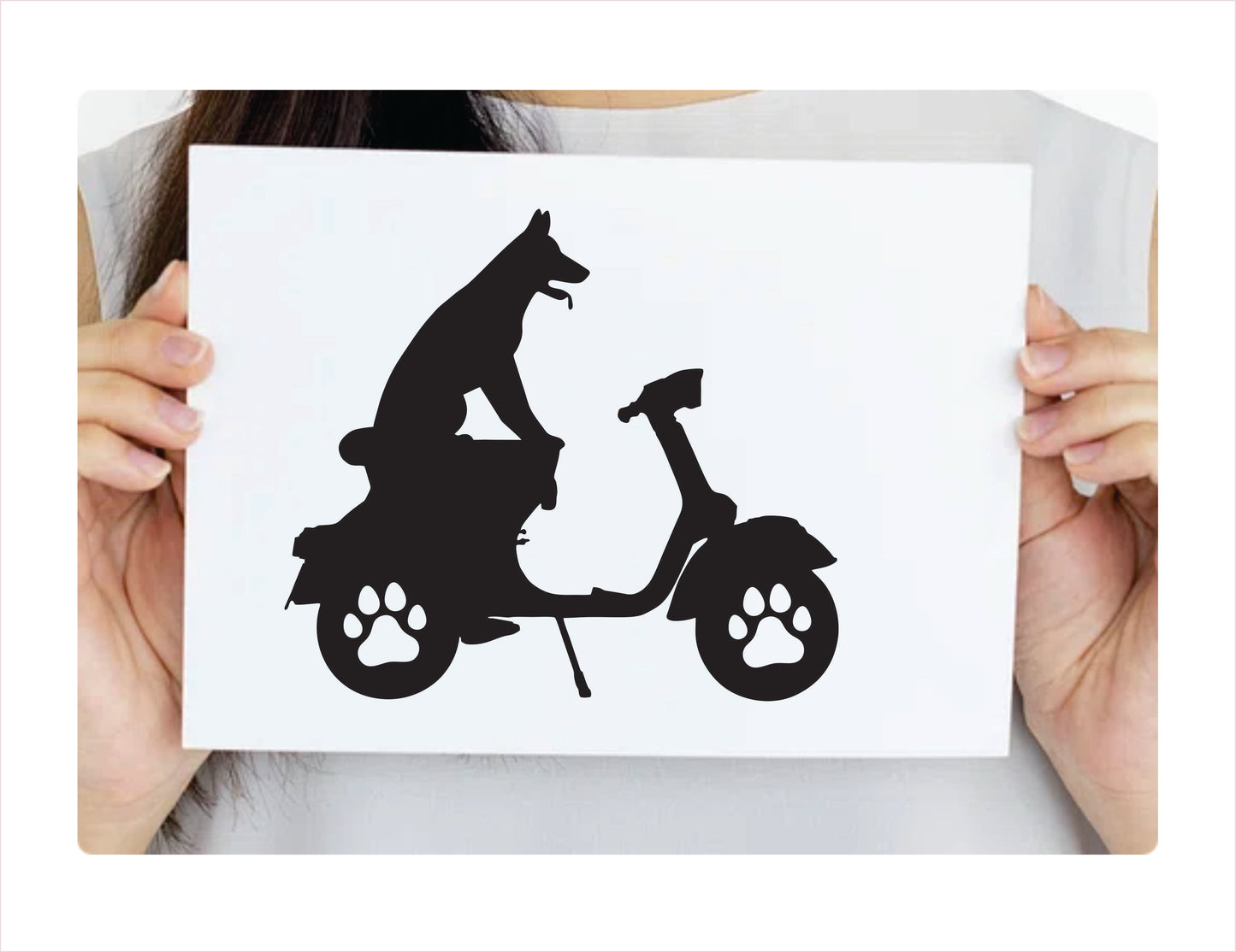 Motorcycle Dog Vinyl Decal Sticker FREE shipping