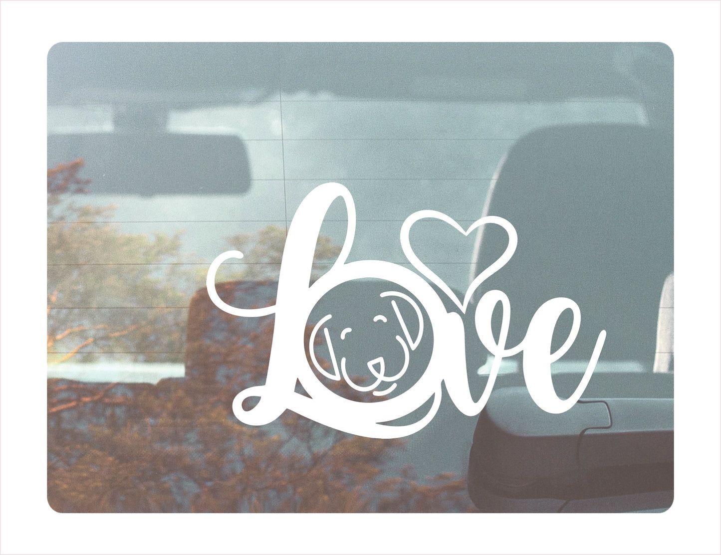 Love Dog Vinyl Decal Sticker FREE shipping