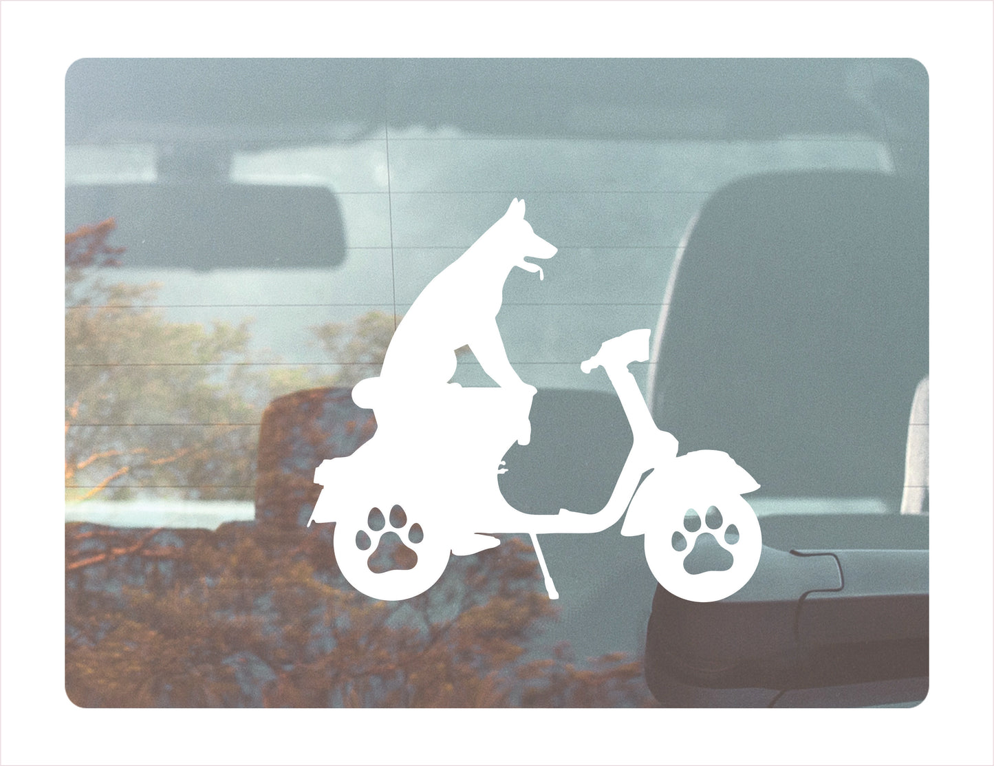 Motorcycle Dog Vinyl Decal Sticker FREE shipping