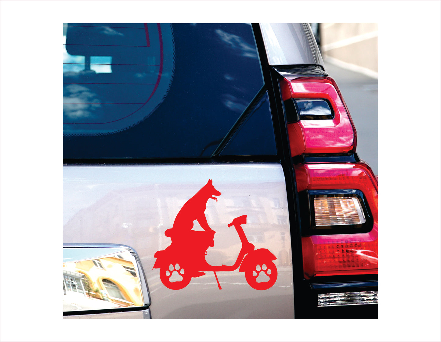 Motorcycle Dog Vinyl Decal Sticker FREE shipping