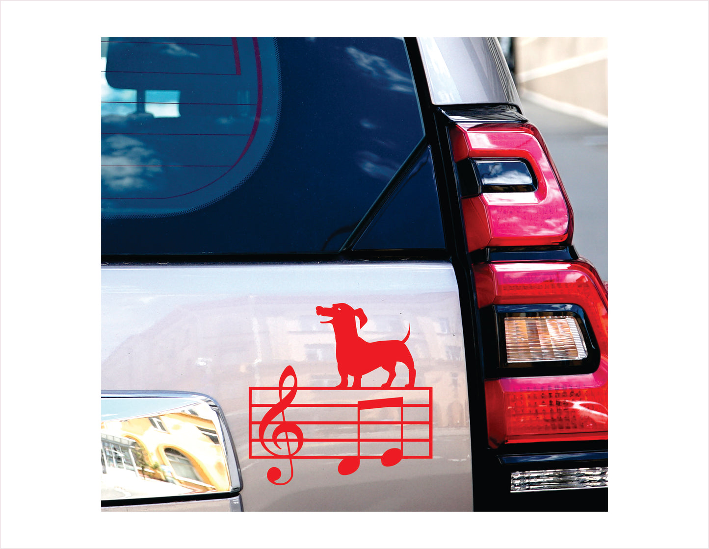 DOG SINGER Music lines Treble Clef Key Vinyl Decal Sticker FREE shipping