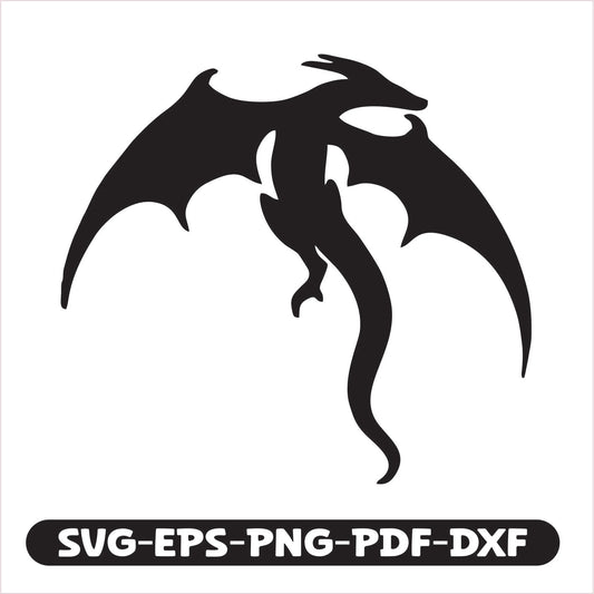 Dragon SVG EPS PNG PDF DXF Cutting File
