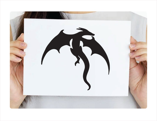 Dragon Black Vinyl Decal Sticker